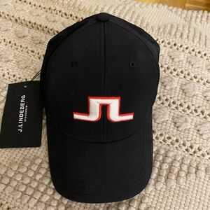 J. Lindeberg Cap Angus Tech Stretch Black One Size Golf Adjustable